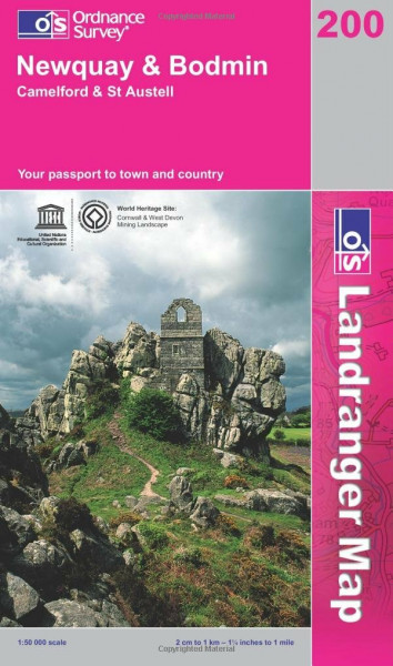 Newquay and Bodmin, Camelford and St.Austell (OS Landranger Map)