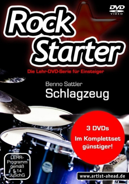 Rockstarter Vol. 1-3 - Schlagzeug (3 DVDs)