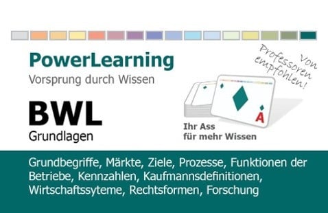 BWL Grundlagen. PowerLearning Lernkarten