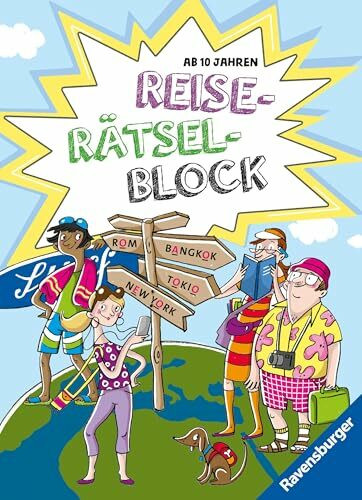 Reise-Rätselblock ab 10 Jahren, spannende Beschäftigung für unterwegs