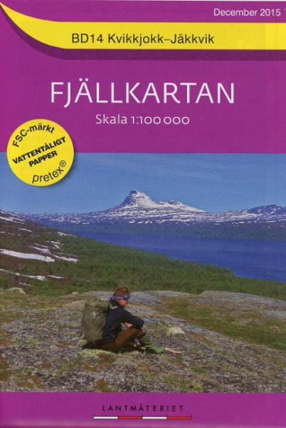 Fjällkartan 1 : 100 000 BD 14 Kvikkjokk - Jäkkvik Bergwanderkarte