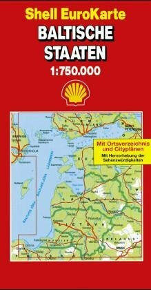 Baltische Staaten 1 : 750 000. (Die Große Shell Autokarte). eurokarte
