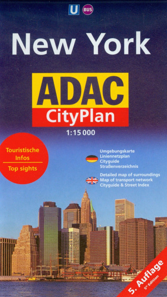 New York: 1:15000: Touristische Infos. Umgebungskarte, Liniennetzplan, Cityguide, Straßenverzeichnis. Dtsch.-Engl. (ADAC StadtPlan Kompakt)