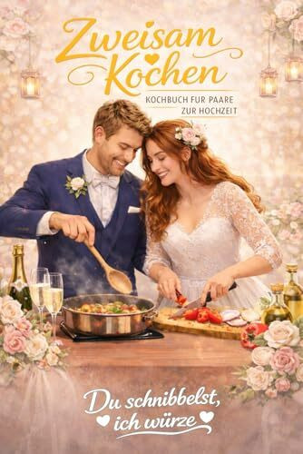 Zweisam Kochen - Kochbuch für Paare zur Hochzeit: Gemeinsames Kochen für Zwei, romantisch und verliebt – Hochzeitsgeschenk, Verlobungsgeschenk und Kochbuch für Brautpaare – Hochzeitsedition