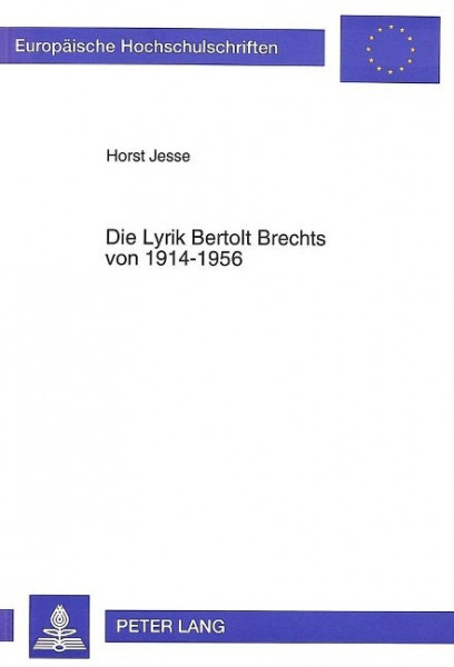 Die Lyrik Bertolt Brechts von 1914-1956