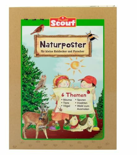 Scout - Naturposter für kleine Entdecker und Forscher: 6 Themen: Bäume, Tiere, Vögel, Spuren, Insekten, Wald zum Ausmalen