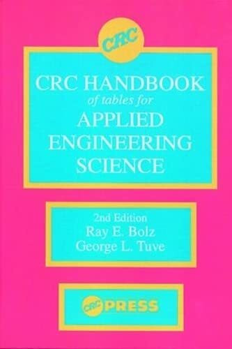 Taylor & Francis Inc Crc Handbook Of Tables For Applied Engineering Science