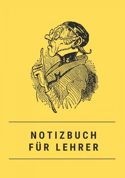 Notizbuch für Lehrer - A5 - schön gestaltet mit Leseband - Hardcover blanko - 100 Seiten 90g/m² - Wilhelm Busch - FSC Papier