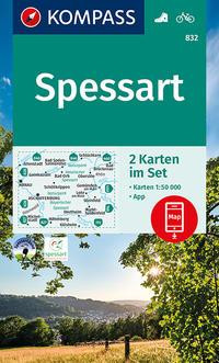 KOMPASS Wanderkarte 832 Spessart 1:50.000