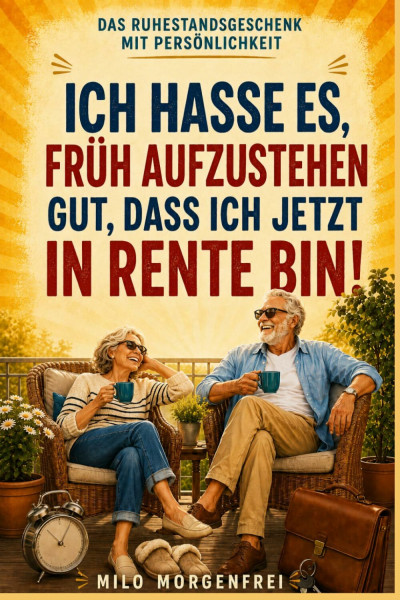 Ich hasse es, früh aufzustehen Gut, dass ich jetzt in Rente bin!: Das humorvolle Mitmach- und Erinnerungsbuch zum Ruhestand – mit lustigen Listen, ... Zukunftsplänen und persönlichen Wünschen