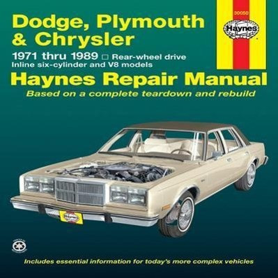 Dodge, Plymouth and Chrysler Rwd, 1971-1989