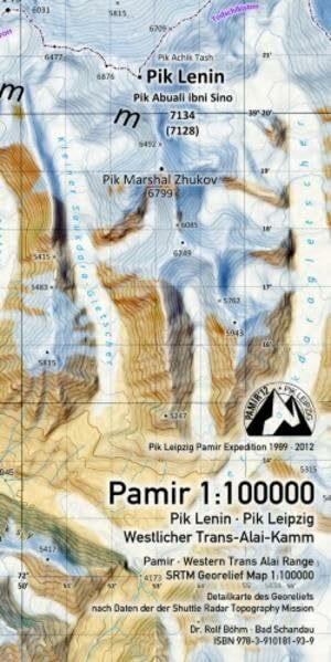 Pamir 1:100 000: Pik Lenin · Pik Leipzig · Westlicher Trans-Alai-Kamm