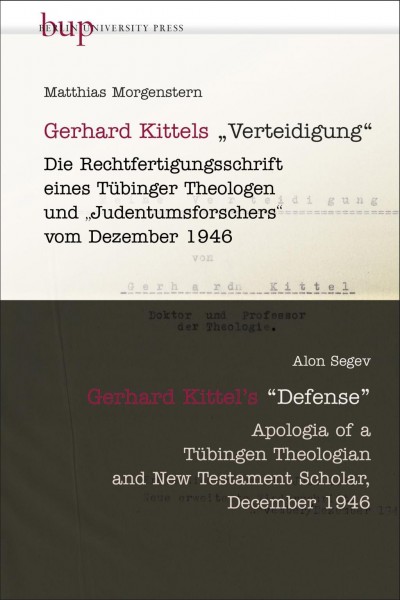 Gerhard Kittels "Verteidigung" | Gerhard Kittel's "Defence"