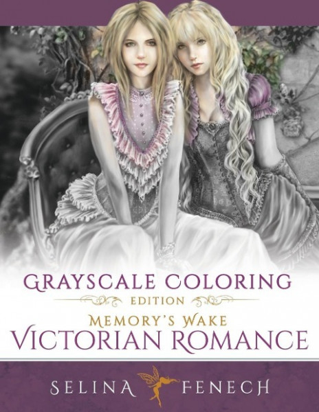 Memory's Wake Victorian Romance - Grayscale Coloring Edition