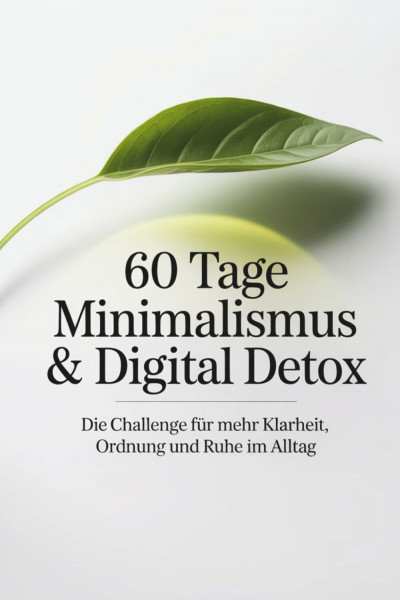 60 Tage Minimalismus & Digital Detox - Die Challenge für mehr Klarheit, Ordnung und Ruhe im Alltag: Workbook mit täglichen Aufgaben und Reflexionsseiten für ein leichteres Leben