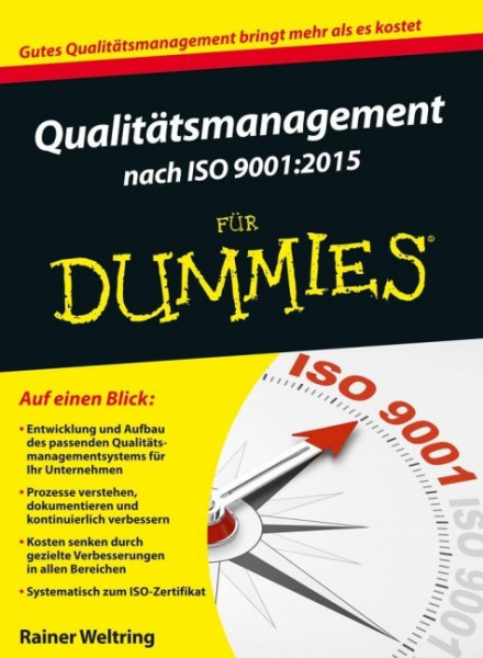 Qualitätsmanagement nach ISO 9001:2015 für Dummies