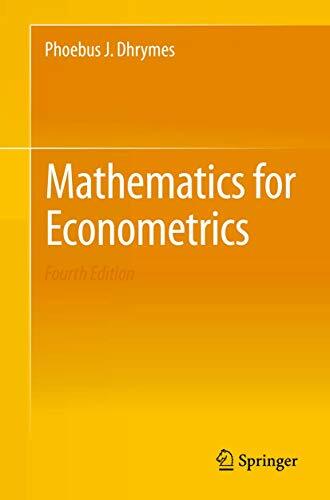 Mathematics for Econometrics Mathematics for Econometrics