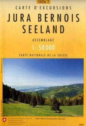 Landeskarte der Schweiz Jura Bernois, Seeland: Carte d' excurions