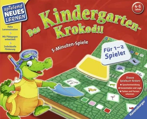 Das Kindergarten-Krokodil: 5-Minuten-Spiele: 5-Minuten-Spiele. Für 1-2 Spieler (Spielend Neues Lernen)