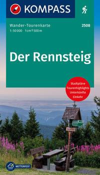 KOMPASS Wander-Tourenkarte Der Rennsteig 1:50.000