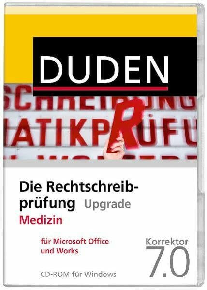 Die Duden-Rechtschreibprüfung Upgrade Medizin für Microsoft Office und Works: Korrektor 7.0