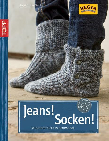 Jeans! Socken! Selbstgestrickt im Denim-Look