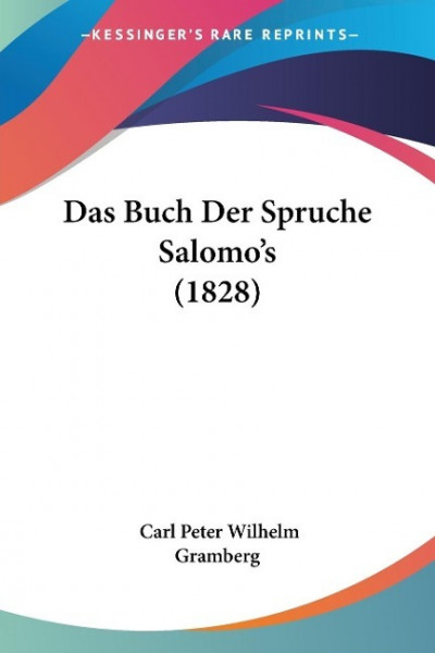 Das Buch Der Spruche Salomo's (1828)