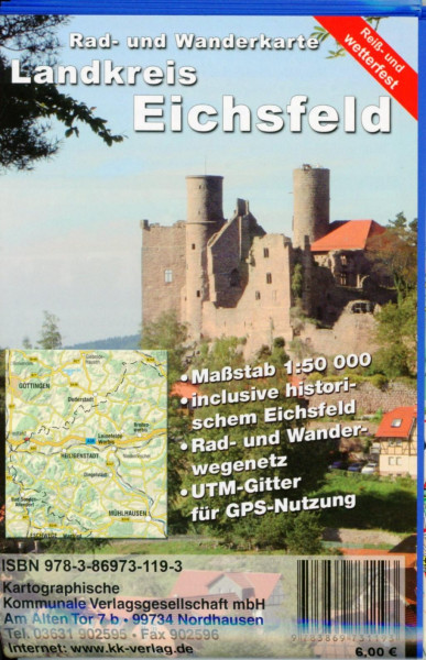 Landkreis Eichsfeld 1 : 50 000. Rad- und Wanderkarte