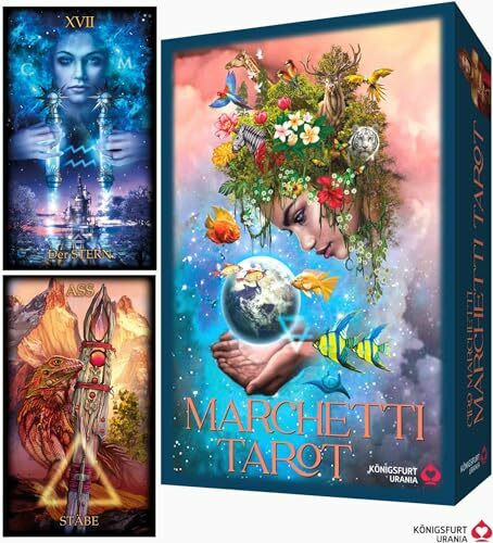 Marchetti Tarot - Folge deiner Intuition!: 78 Tarotkarten und 144-seitiges Buch, Stülpdeckelschachtel mit Spotlack