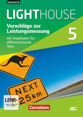 English G Lighthouse|NULL|Allgemeine Ausgabe|Band 5: 9. Schuljahr|Vorschläge zur Leistungsmessung|Mit Angeboten für differenzierende Tests|CD-ROM und CD-Extra|Audio-Dateien auch als MP3