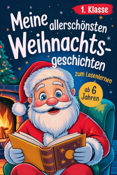 Silbenbuch 1. Klasse - Meine allerschönsten Weihnachtsgeschichten: Einfache Silbengeschichten zum Lesenlernen für Kinder ab 6 Jahren (Erstlesebuch 1. Klasse) (Silbengeschichten 1. Klasse, Band 3)