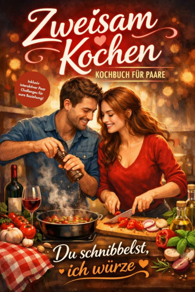 Zweisam Kochen - Kochbuch für Paare und Verliebte - Kochen für Zwei: gemeinsam, romantisch und verliebt | Perfektes Geschenk für Paare, Couples, ... Datenight – Romantische Edition - 4. Auflage