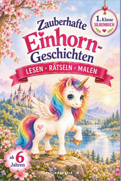 Zauberhafte Einhorn-Geschichten für wundervolle Mädchen: Das große Erstlesebuch in Silbenschrift zum Lesenlernen mit Rätselspaß und Mitmachseiten – 1. Klasse Silbenbuch ab 6 Jahren