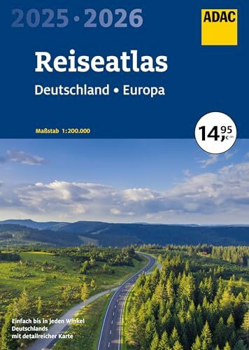 ADAC Reiseatlas 2025/2026 Deutschland 1:200.000, Europa 1:4,5 Mio. (ADAC Atlas)