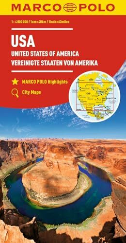 Marco Polo ein Imprint von Mairdumont Marco Polo Kontinentalkarte Usa 1, 4 Mio., Mit Marco Polo Highlights Und City Maps