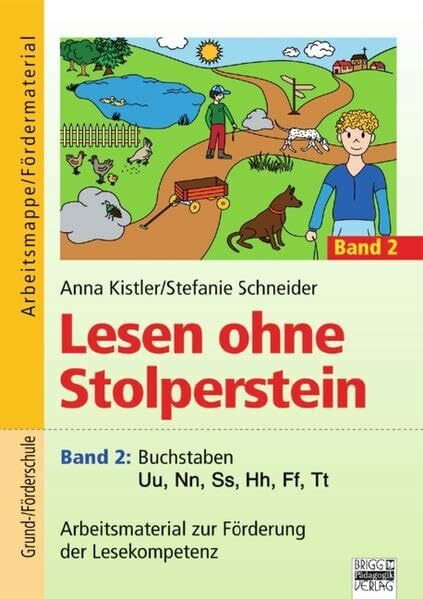 Lesen ohne Stolperstein / Band 2 - Buchstaben Uu, Nn, Ss, Hh, Ff, Tt: Arbeitsmaterial zur Förderung der Lesekompetenz. Arbeitsmappe/Fördermaterial