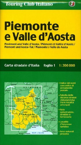 Piemonte e Valle d'Aosta /Piedmont and Valle d'Aosta /Piemont und Aosta-Tal: 1:200000 (Carte regionali 1:200.000)