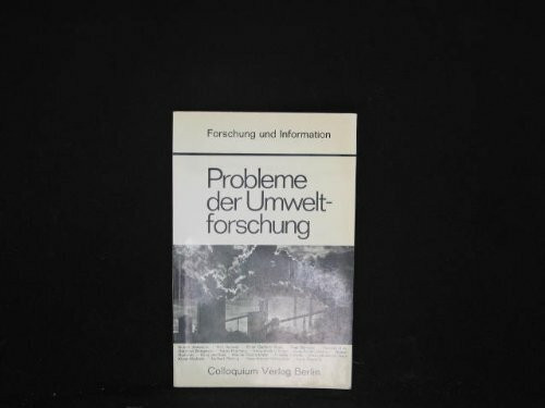 Probleme der Umweltforschung