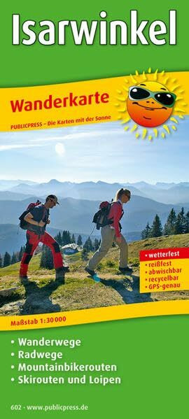 Isarwinkel: Wanderkarte mit Radwegen und Mountainbikerouten, wetterfest, reißfest, abwischbar, GPS-genau. 1:30000