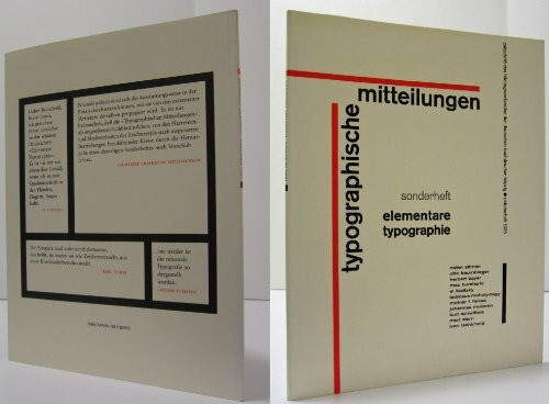 Elementare Typografie: Sonderheft der Typografischen Mitteilungen 1025