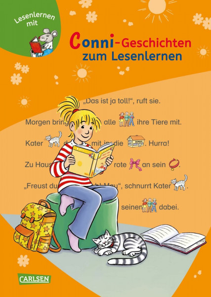 LESEMAUS zum Lesenlernen Sammelbände: Conni-Geschichten zum Lesenlernen: 3 Bild-Wörter-Geschichten mit Leserätseln für Kinder ab 6 Jahren zum Mitlesen