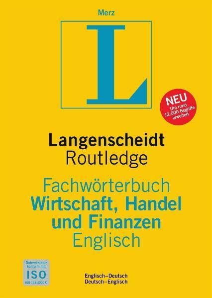 Langenscheidt Fachwörterbuch Wirtschaft, Handel und Finanzen Englisch: Englisch-Deutsch/Deutsch-Englisch (Langenscheidt Fachwörterbücher)