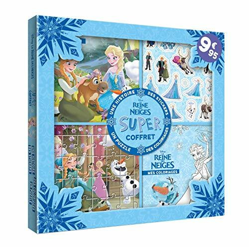 LA REINE DES NEIGES - Super Coffret - Une histoire, des coloriages, des stickers, un puzzle - Disney: Contient 1 puzzle, 1 histoire, 1 livre de coloriages et des stickers