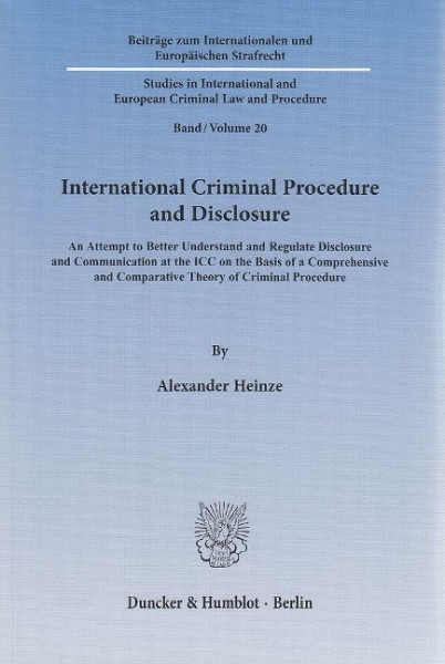 International Criminal Procedure and Disclosure