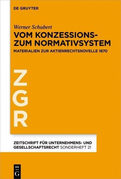 Vom Konzessions- zum Normativsystem