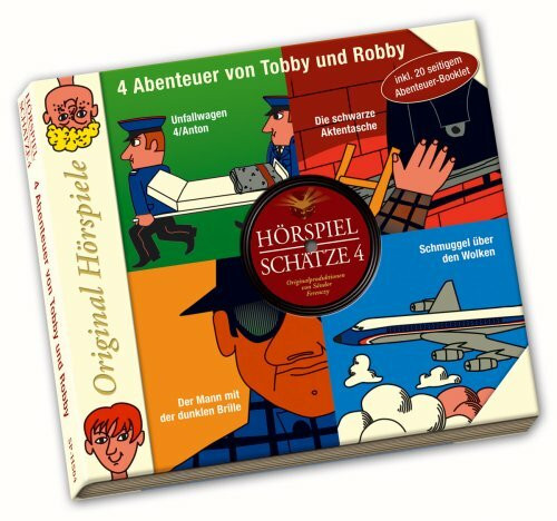 Hörspielschätze, 1 Audio-CD.Tl.4: 4 Abenteuer von Tobby und Robby. Unfallwagen 4/Anton; Die schwarze Aktentasche; Der Mann mit der dunklen Brille; Schmuggel über den Wolken