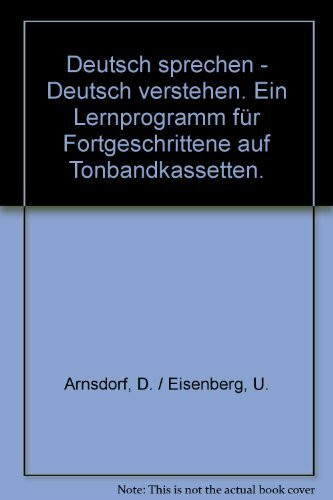 Deutsch sprechen - Deutsch verstehen