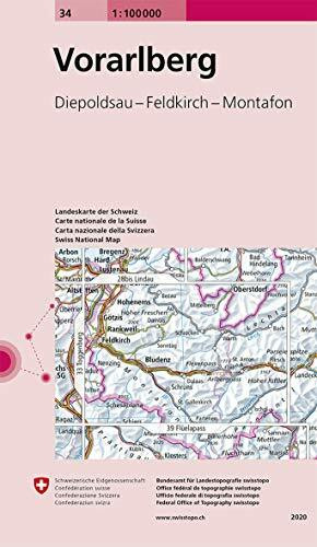 34 Vorarlberg: Diepoldsau - Feldkirch - Montafon (Landeskarte 1:100 000, Band 34)