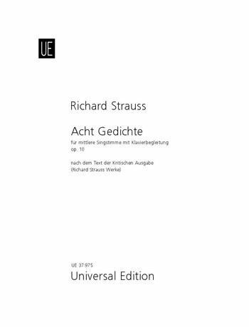 8 Gedichte. Aus "Letzte Blätter" von Hermann von Gilm. - Für mittlere Stimme und Klavier