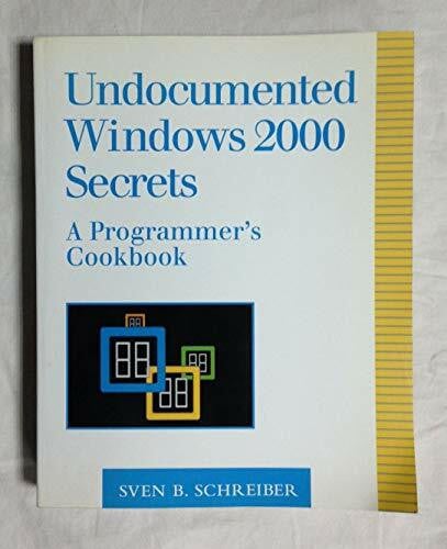 Undocumented Windows 2000 Secrets, w. CD-ROM: A Programmer's Cookbook